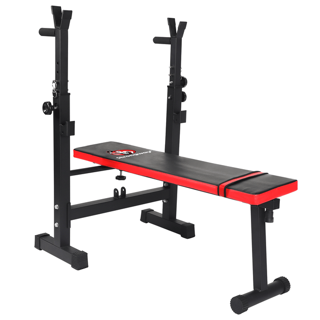 Adjustable Weight Bench with Barbell Rack Strongway Gym Supplies