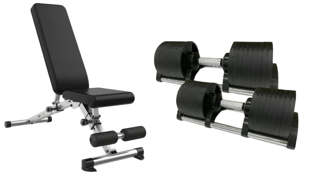STRONGWAY 32KG 40KG Adjustable Dumbbells with Stand and Weight