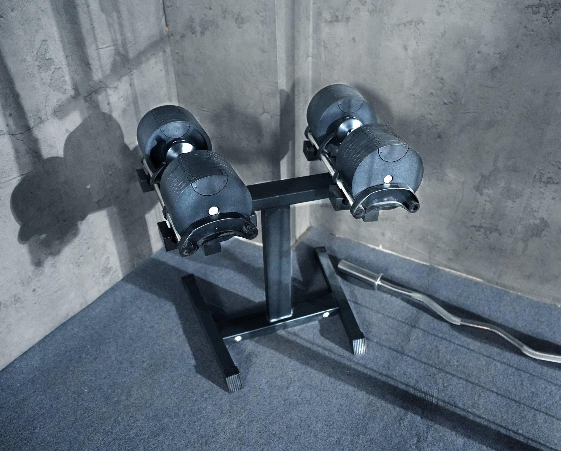 STRONGWAY 32KG 40KG Adjustable Dumbbells with Stand and Weight Bench