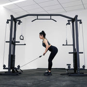 Strongway Cable Crossover Machine with Weights (150KG) and Pull Up Bar