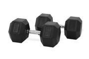 Strongway Hex Dumbbells (Pairs) Rubber Dumbbells