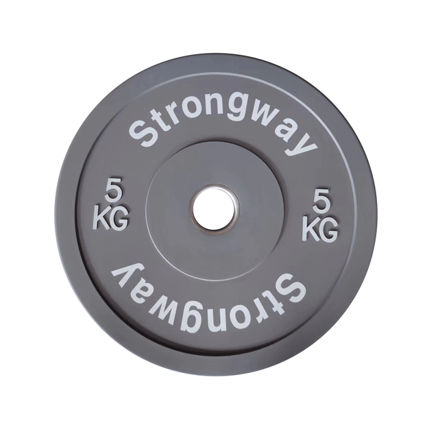 Strongway Gym Supplies Free Weights 50KG / 70KG / 100KG Coloured Bumper Weight Plates + 6FT or 7FT Olympic Barbell Set