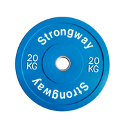 Strongway Gym Supplies Free Weights 50KG / 70KG / 100KG Coloured Bumper Weight Plates + 6FT or 7FT Olympic Barbell Set