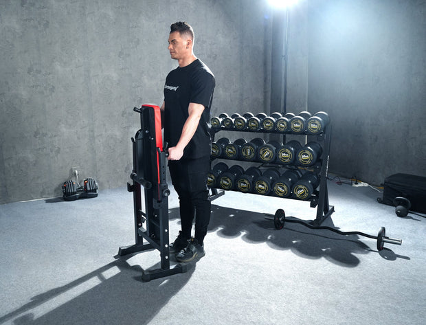 Strongway Gym Supplies Free Weights 50KG/70KG/100KG Olympic Bumper Weight Plates + 6FT or 7FT Barbell + Bench with Barbell Rack