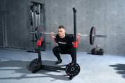 Strongway Gym Supplies Free Weights 50KG / 70KG / 100KG Olympic Bumper Weight Plates + 6FT or 7FT Olympic Barbell + Adjustable Squat and Barbell Rack + Adjustable Weight Bench
