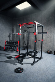 Strongway Gym Supplies Free Weights 50KG/70KG/100KG Olympic Weight Plates + 6FT or 7FT Barbell + Multi-Gym Squat Rack