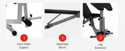 Strongway Gym Supplies Free Weights 50KG / 70KG / 100KG Olympic Weight Plates + 6FT or 7FT Olympic Barbell + Adjustable Squat and Barbell Rack + Adjustable Weight Bench