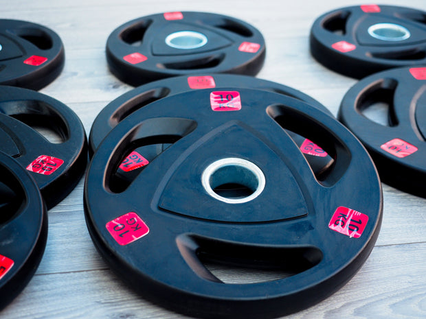 Strongway Gym Supplies 50KG / 70KG / 100KG Olympic Weight Plates + 6FT or 7FT Olympic Barbell+ Adjustable Weight Bench