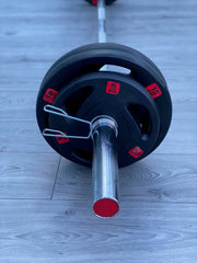 Strongway Gym Supplies 50KG / 70KG / 100KG Olympic Weight Plates + 6FT or 7FT Olympic Barbell+ Adjustable Weight Bench