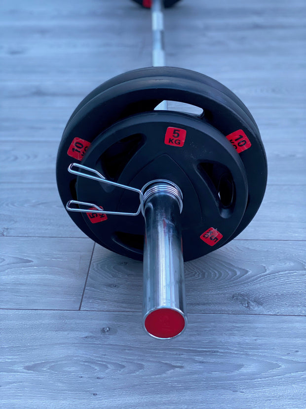 Strongway Gym Supplies 50KG / 70KG / 100KG Olympic Weight Plates + 6FT or 7FT Olympic Barbell+ Adjustable Weight Bench