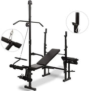 Strongway Gym Supplies Free Weights 50KG / 70KG / 100KG Olympic Weight Plates + 6FT or 7FT Olympic Barbell + Adjustable Weight Bench with Barbell Rack