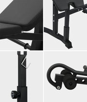 Strongway Gym Supplies Free Weights 50KG / 70KG / 100KG Olympic Weight Plates + 6FT or 7FT Olympic Barbell + Adjustable Weight Bench with Barbell Rack