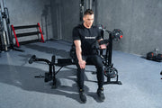 Strongway Gym Supplies Free Weights 50KG / 70KG / 100KG Olympic Weight Plates + 6FT or 7FT Olympic Barbell + Adjustable Weight Bench with Barbell Rack