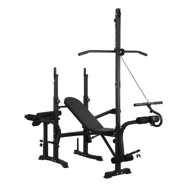 Strongway Gym Supplies Free Weights 50KG / 70KG / 100KG Olympic Weight Plates + 6FT or 7FT Olympic Barbell + Adjustable Weight Bench with Barbell Rack