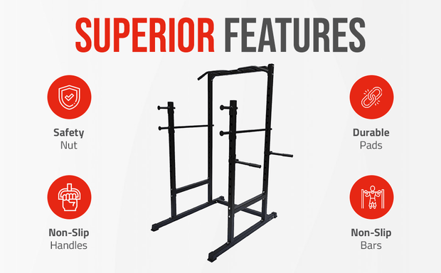 Strongway Gym Supplies Free Weights 50KG / 70KG / 100KG Olympic Weight Plates + 6FT or 7FT Olympic Barbell + Half Power Cage  + Adjustable Weight Bench