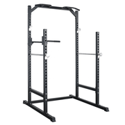 Strongway Gym Supplies Free Weights 50KG / 70KG / 100KG Olympic Weight Plates + 6FT or 7FT Olympic Barbell + Half Power Cage  + Adjustable Weight Bench