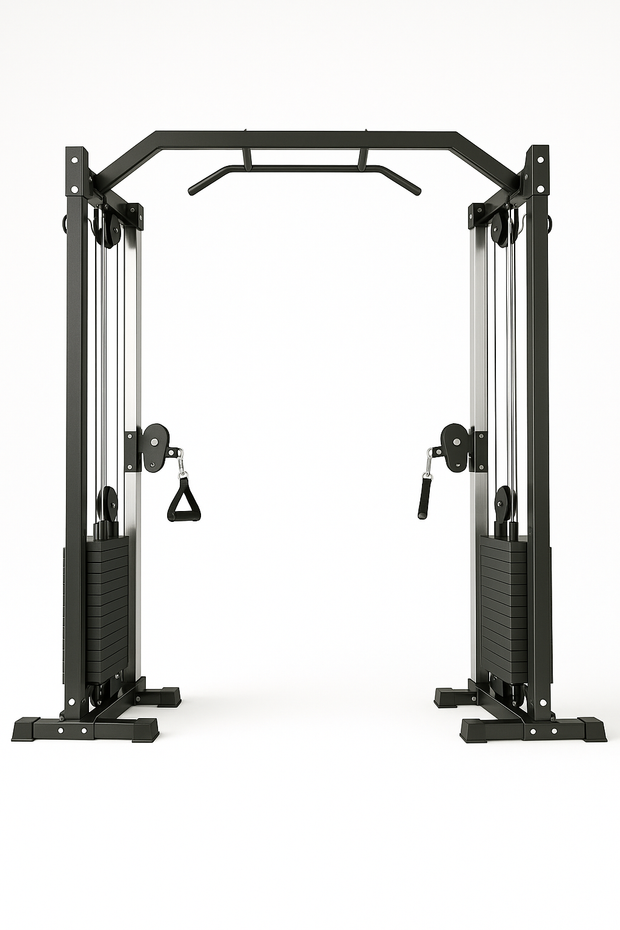Strongway Cable Crossover Machine with Weights (150KG) and Pull Up Bar