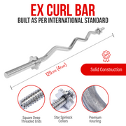 50KG / 70KG / 100KG 1 Inch (1"/25mm) Weight Plates + 6FT Barbell + EZ Curl Bar