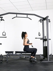 Strongway Cable Crossover Machine with Weights (150KG) and Pull Up Bar