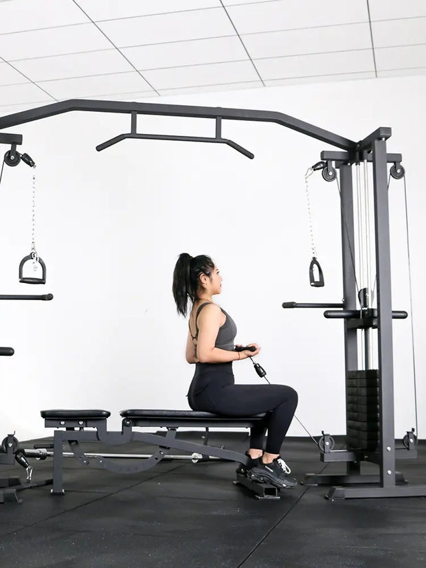 Strongway Cable Crossover Machine with Weights (150KG) and Pull Up Bar