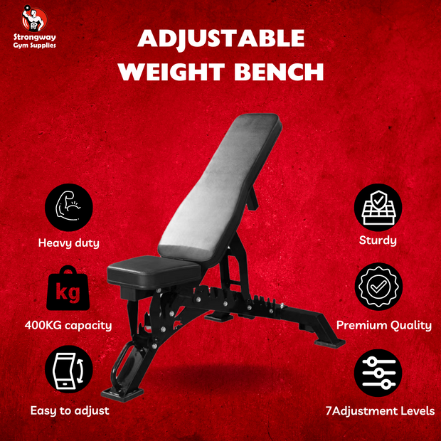 Strongway Adjustable Weight Bench (Heavy Duty)