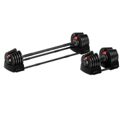 Strongway 2-in-1 40KG Adjustable Dumbbells to Barbell Set (PAIR)