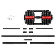 Strongway 2-in-1 40KG Adjustable Dumbbells to Barbell Set (PAIR)