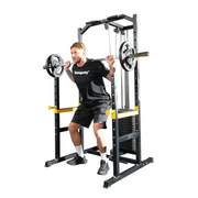 Strongway Half Power Rack with Weight Stack and Pulley System Packages