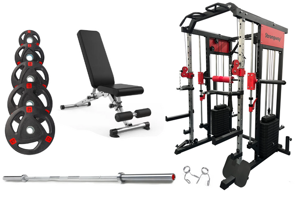 Strongway Multi Gym Smith Machine with Weights Packages