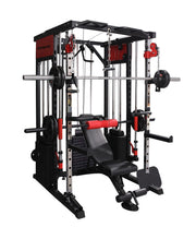 Strongway PREMIUM Multi Gym Smith Machine with Weights (3 Weight Stacks) - Multifunction Home Gym Machine