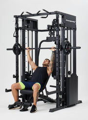 Strongway Multi Gym Smith Machine with Weights - Multifunction Home Gym Machine