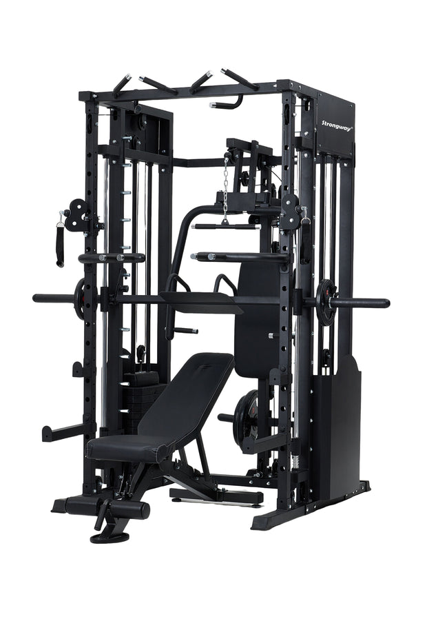 Strongway Multi Gym Smith Machine with Weights - Multifunction Home Gym Machine
