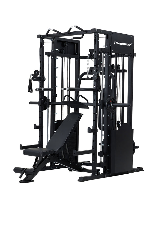 Strongway Multi Gym Smith Machine with Weights - Multifunction Home Gym Machine