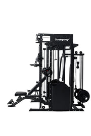 Strongway Multi Gym Smith Machine with Weights - Multifunction Home Gym Machine