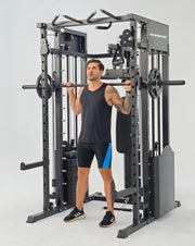 Strongway ULTIMATE Multi Gym Smith Machine with Weights (3 Weight Stacks) - Multifunction Home Gym Machine