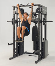 Strongway ULTIMATE Multi Gym Smith Machine with Weights (3 Weight Stacks) - Multifunction Home Gym Machine