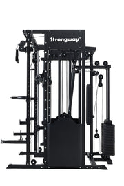 Strongway ULTIMATE Multi Gym Smith Machine with Weights (3 Weight Stacks) - Multifunction Home Gym Machine