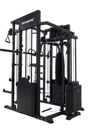 Strongway ULTIMATE Multi Gym Smith Machine with Weights (3 Weight Stacks) - Multifunction Home Gym Machine