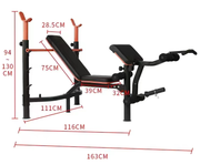 STRONGWAY HEAVY DUTY Multi Gym Machine - Adjustable Weight Bench with Barbell Rack