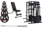 Strongway ULTIMATE Multi Gym Smith Machine (3 WEIGHT STACKS) with Weights Packages