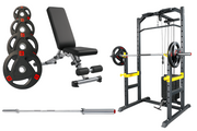 Strongway Half Power Rack with Weight Stack and Pulley System Packages