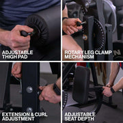 Strongway Leg Curl and Extension Machine