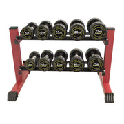 Strongway Gym Supplies 5-15KG PACKAGE / No Weight Bench Complete Rubber Dumbbells Set with 2 Tier Storage Rack + Adjustable Weight Bench