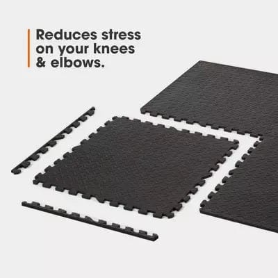 Strongway Gym Supplies Gym Flooring Foam Mats - Interlocking Exercise Mats, EVA Floor Tiles, Non-slip