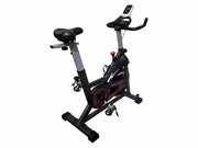 Strongway Gym Supplies Indoor Spin Exercise Bike – Adjustable Resistance and Performance Monitoring