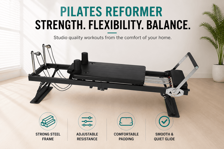 Pilates Reformer Machine Foldable Full Body Home Workout Equipment