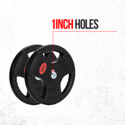 Strongway Gym Supplies Strongway 1 Inch (1"/25mm) Tri-Grip Weight Plates