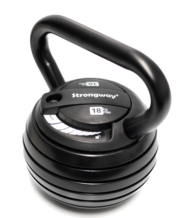 Strongway Gym Supplies BLACK Strongway 18KG Adjustable Kettlebell