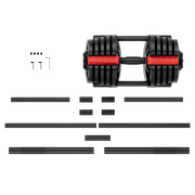 Strongway Gym Supplies Strongway 2-in-1 40KG Adjustable Dumbbells to Barbell Set (PAIR)
