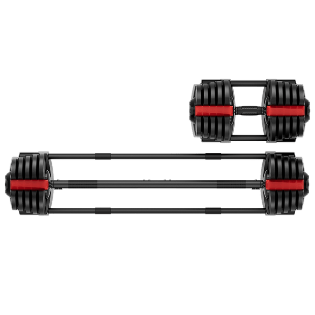 Strongway Gym Supplies Strongway 2-in-1 40KG Adjustable Dumbbells to Barbell Set (PAIR)